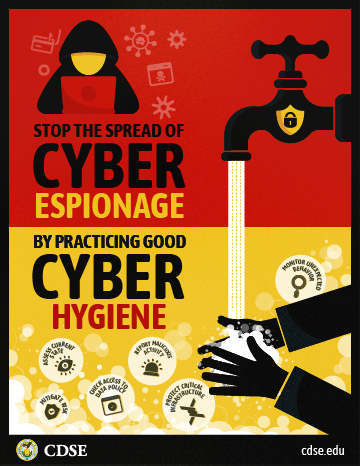 Cyber Espionage, Cyber Hygiene Poster